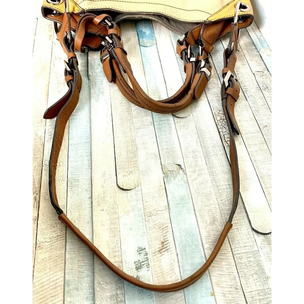 orYANY MULTI BEIGE GRAY GENUINE LEATHER MESSENGER X-BODY SHOULDER BAG HANDBAG